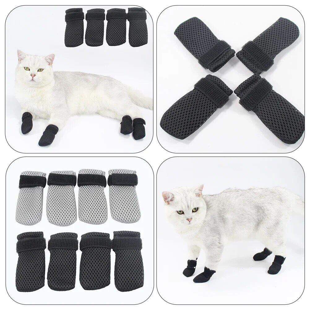 4pcs Pet Claw Cap Recovery Feet Protector Breathable Mesh Pet Feet Cover