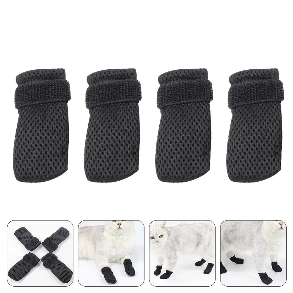 4pcs Pet Claw Cap Recovery Feet Protector Breathable Mesh Pet Feet Cover